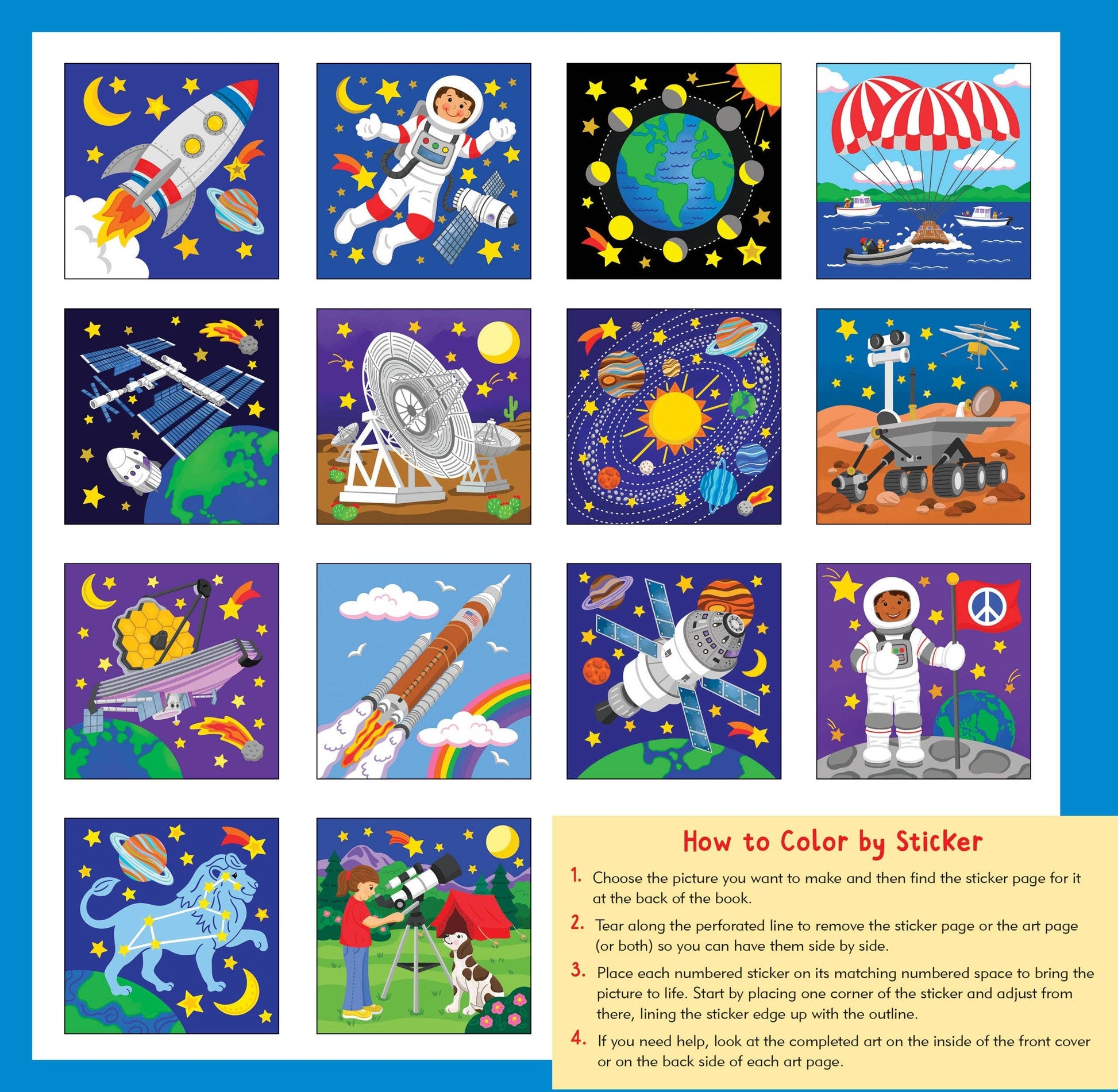 My First Color-By-Sticker Book - Outer Space - Ethan and Emily
