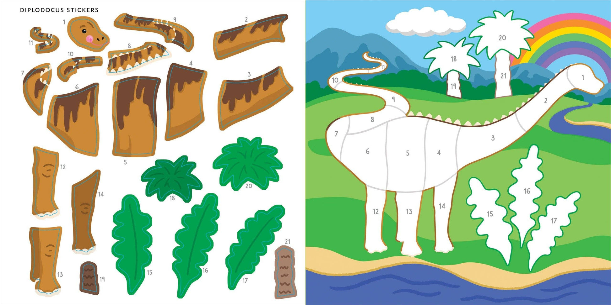 Dinosaurs First Color by Sticker Book - Ethan and Emily