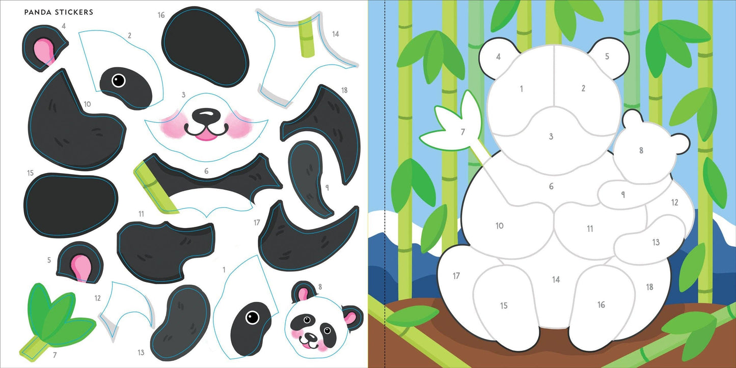 Wild Animals First Color by Sticker Book - Ethan and Emily