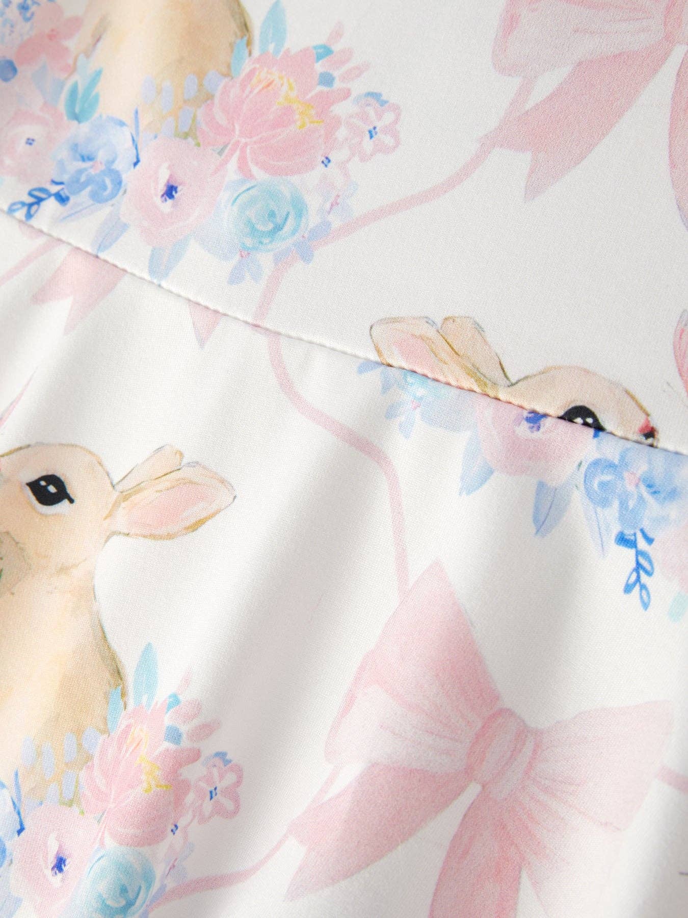 Easter Bunny White Flying Sleeves Girls Dress - Ethan and Emily