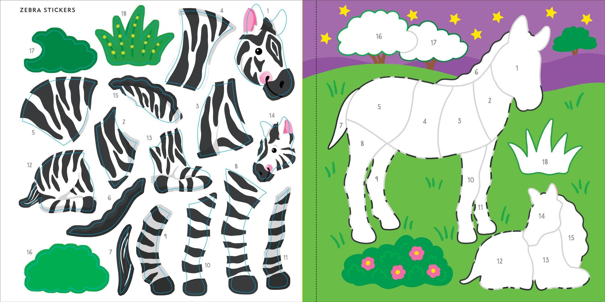Wild Animals First Color by Sticker Book - Ethan and Emily