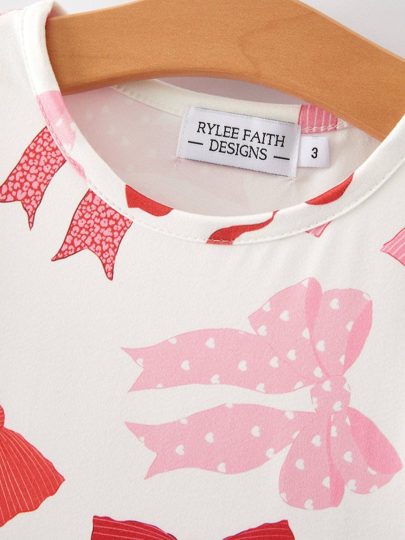 Spring and Summer Girls' Pink Bow Print Dress - Ethan and Emily