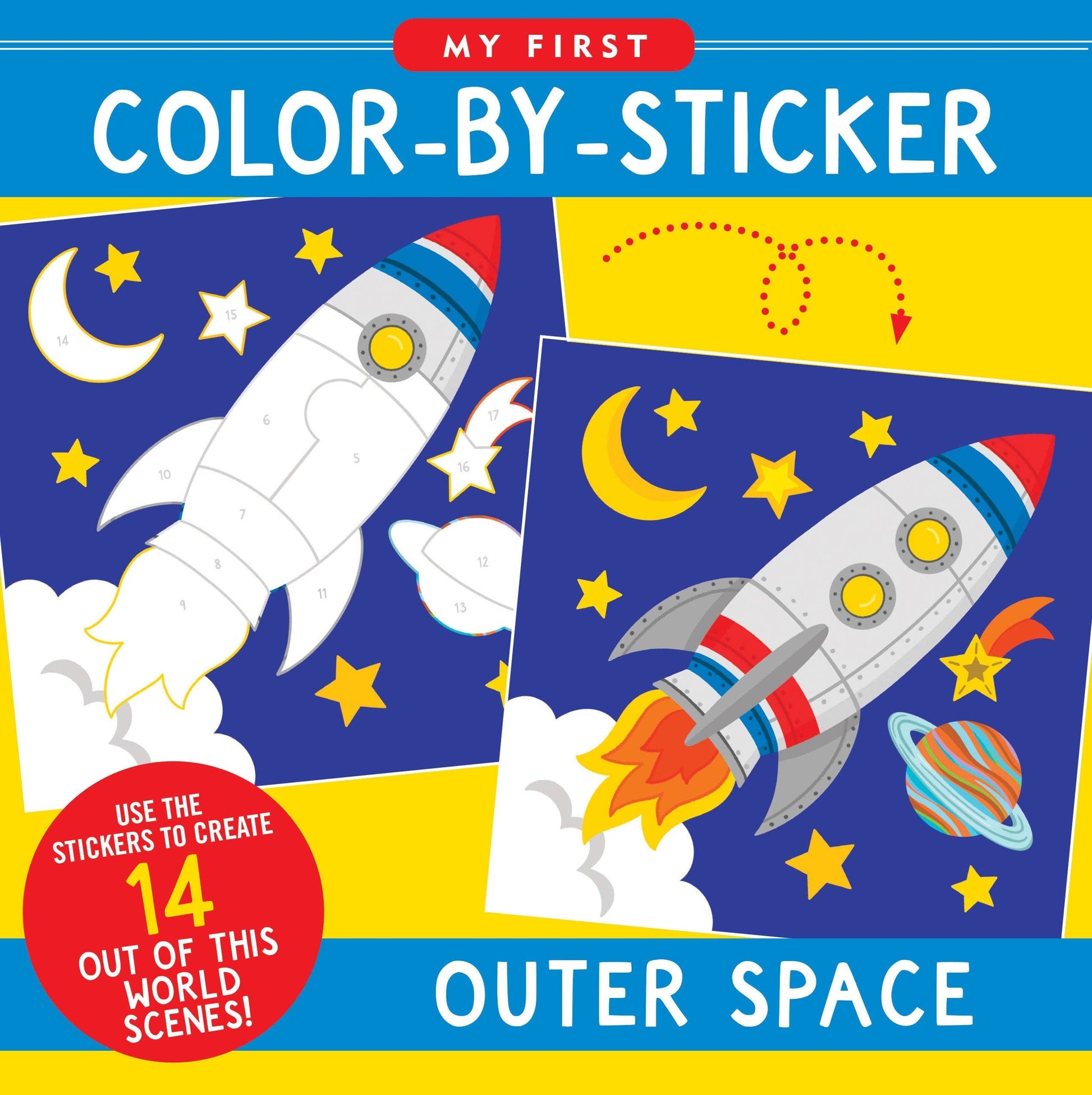 My First Color-By-Sticker Book - Outer Space - Ethan and Emily