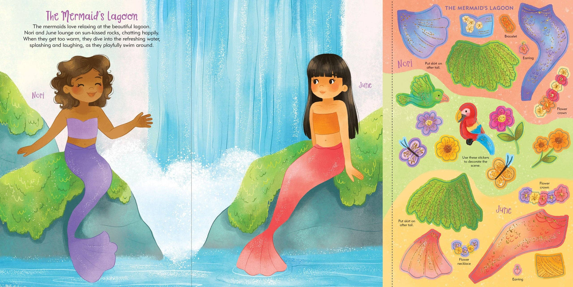 Mermaids Sticker Doll Dress-Up Book - Ethan and Emily