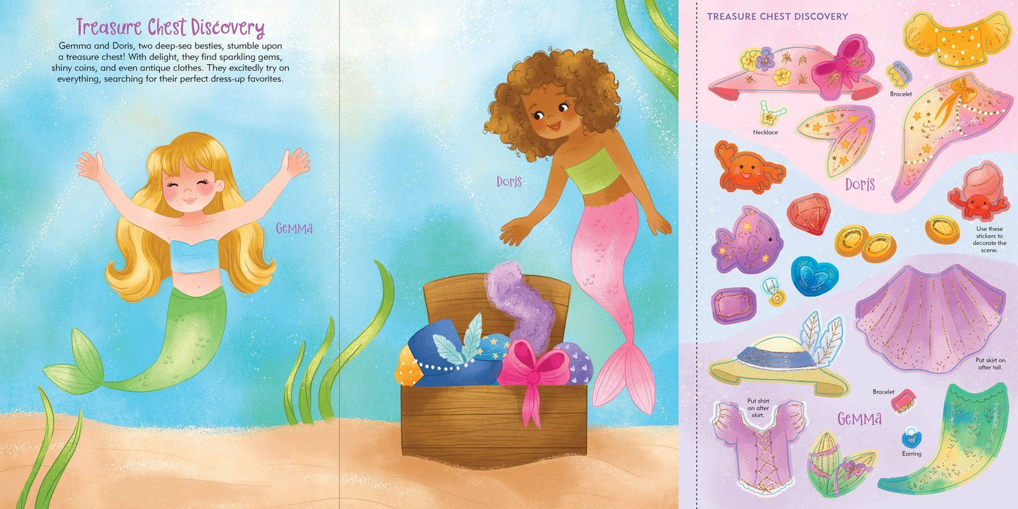Mermaids Sticker Doll Dress-Up Book - Ethan and Emily
